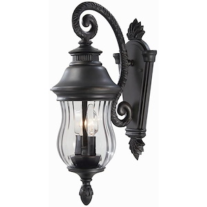 Great Outdoors - Newport - 2 Light Outdoor Wall Mount In Traditional Style - 19.5 Inches Tall By 6.75 Inches Wide - 6017