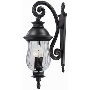 Great Outdoors - Newport - 4 Light Outdoor Wall Mount In Traditional Style - 34.25 Inches Tall By 12 Inches Wide - 6025