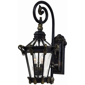 Great Outdoors - stratford Hall - 2 Light Outdoor Wall Mount In Traditional Style - 25.25 Inches Tall By 12.25 Inches Wide - 6060