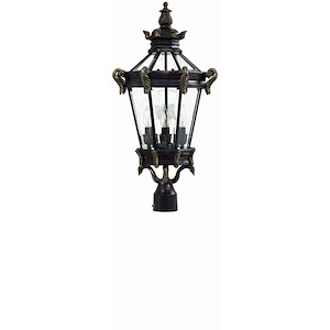Great Outdoors - stratford Hall - 4 Light Outdoor Post Mount In Traditional Style - 28 Inches Tall By 14.25 Inches Wide - 6065