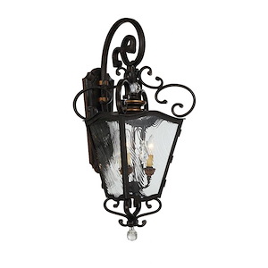 Great Outdoors - Brixton Ivy - 3 Light Outdoor Wall Lantern - 1050389