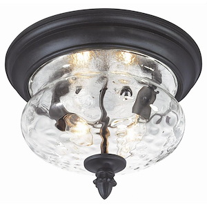 Great Outdoors - Ardmore - 2 Light Outdoor Flush Mount In Traditional Style - 8.5 Inches Tall By 11.75 Inches Wide - 318536