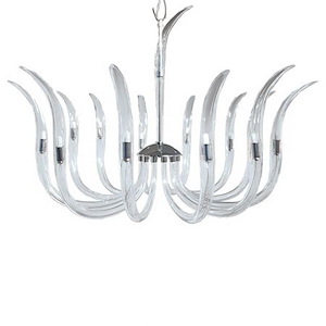 Cisne - 14 Light Oval Chandelier-15 Inches Tall and 35.5 Inches Wide