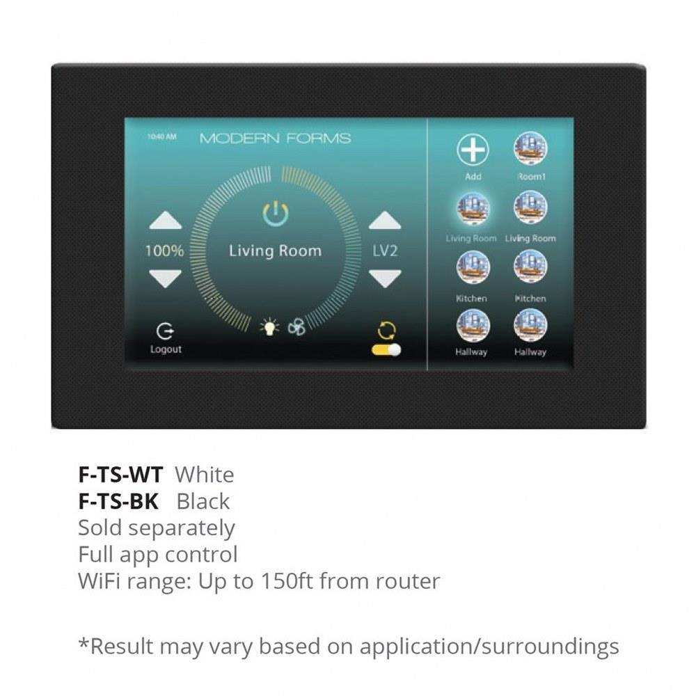 Wi-Fi Touch Panel Ceiling Fan Wall Control with Mounting Bracket in White Wi-Fi Touch Panel Ceiling Fan Wall Control with Mounting Bracket in White