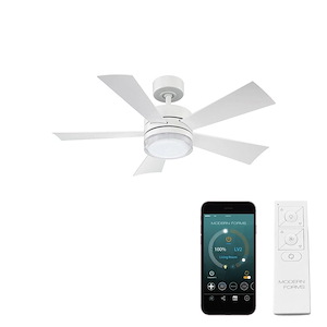 Wynd-42 Inch 5 Blade Ceiling Fan with LED Light Kit and Remote Control in Transitional Style-14 Inches High
