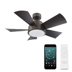 Vox - 5 Blade Ceiling Fan with Light Kit-15 Inches Tall and 38 Inches Wide
