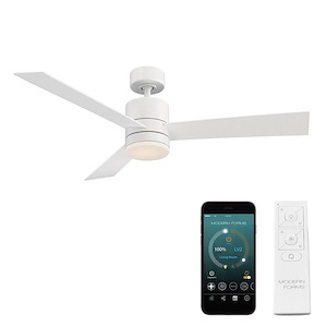 Axis-52 Inch 3-Blade Ceiling Fan with Light Kit and Remote Control in Contemporary Style-15 Inches High