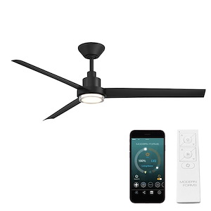 Bolo - 3 Blade Ceiling Fan with Light Kit-13.1 Inch Tall and 56 Inch Wide