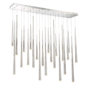 Cascade-173W 23 LED Linear Chandelier in Modern Style-12 Inches Wide by 28 Inches High
