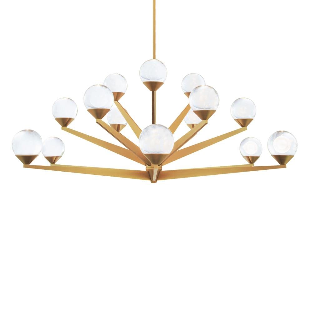 Modern Forms PD-82042-AB Double Bubble 44W 15 LED Chandelier