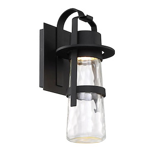 Balthus-12W 1 LED Outdoor Wall Mount in Mid-Century Modern Style-8.5 Inches Wide by 16 Inches High