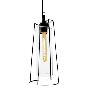 Cere - 1 Light Indoor/Outdoor Narrow Pendant In Contemporary Style-18.38 Inches Tall and 6.75 Inches Wide