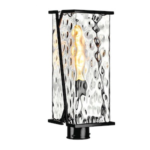 Waterfall - 1 Light Outdoor Post Lantern In Transitional  Style-18 Inches Tall and 6.75 Inches Wide