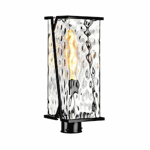 Waterfall - 1 Light Outdoor Post Lantern In Transitional Style-18 Inches Tall and 6.75 Inches Wide