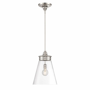 Emma - 1 Light Pendant-17.5 Inches Tall and 12 Inches Wide