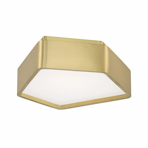 Fenway - 16W LED Flush Mount In Modern and Contemporary Style-4 Inches Tall and 14.25 Inches Wide