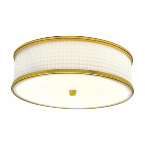 Prism - 3 Light Flush Mount In Transitional Style-5.5 Inches Tall and 16.75 Inches Wide