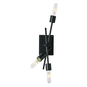 Stick - 4 Light Wall Sconce In Modern Style-7.75 Inches Tall and 7.75 Inches Wide