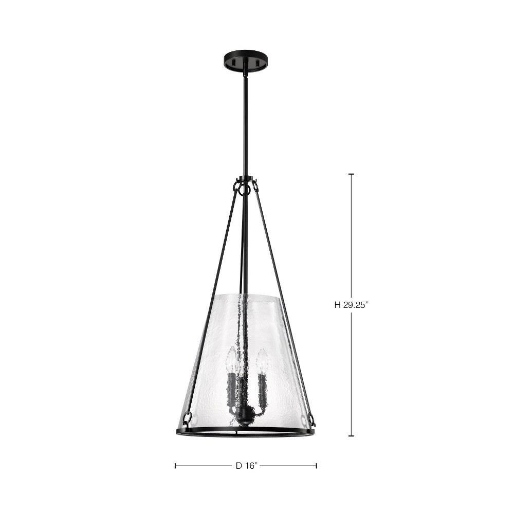 Nuvo Lighting Valentine 16 inch Black Pendant Ceiling Light
