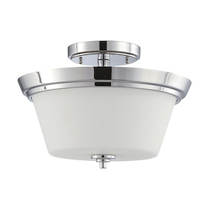 Bento-Two Light Semi-Flush Mount-13 Inches Wide by 8.875 Inches High - 278449
