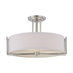 Gemini-Three Light Semi-Flush Mount-18.38 Inches Wide by 12.25 Inches High - 278828