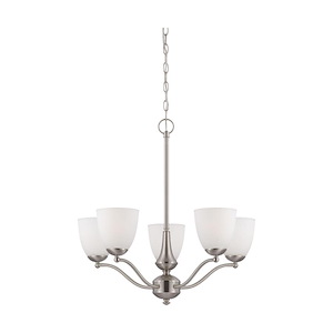 Patton-5 Light Chandelier (Arms Up)-25 Inches Wide by 25 Inches High - 339285