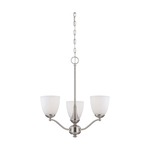 Patton-3 Light Chandelier (Arms Up)-21 Inches Wide by 23 Inches High - 339284