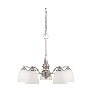 Patton-5 Light Chandelier (Arms Down)-25 Inches Wide by 20 Inches High - 339444