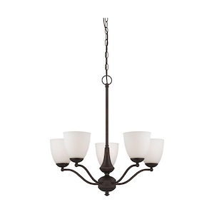 Patton-5 Light Chandelier (Arms Up)-25 Inches Wide by 25 Inches High - 339401