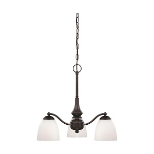 Patton-3 Light Chandelier (Arms Down)-21 Inches Wide by 19 Inches High - 339395