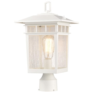 Cove Neck - 1 Light Large Outdoor Post Lantern In Craftsman Style-16.14 Inches Tall and 9 Inches Wide - 1272981
