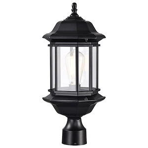 Hopkins - 1 Light Large Outdoor Post Lantern In Traditional Style-18.5 Inches Tall and 7.38 Inches Wide - 1272995