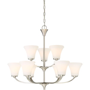 Fawn-Nine Light 2-Tier Chandelier-30 Inches Wide by 26 Inches High - 184073