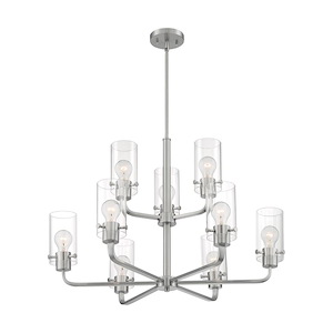 Sommerset-9 Light Chandelier in Modern/Contemporary Style-30 Inches Wide by 22 Inches High - 1004327