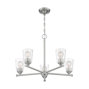 Bransel-5 Light Chandelier in Transitional Style-25 Inches Wide by 17.63 Inches High - 1004053