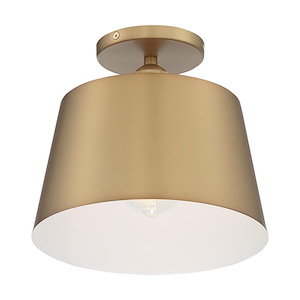 Motif-1 Light Semi-Flush Mount in Transitional Style-10 Inches Wide by 9 Inches High - 1004236
