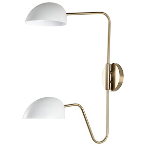 Trilby - 2 Light Wall Sconce In Mid-Century Modern Style-25.88 Inches Tall and 37.38 Inches Wide - 1094374