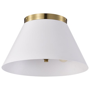 Dover - 2 Light Small Flush Mount In Mid-Century Modern Style-8.25 Inches Tall and 13.75 Inches Wide - 1094318