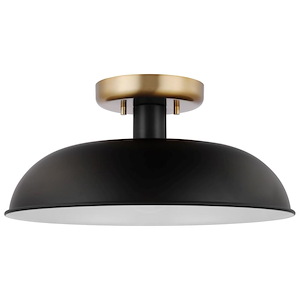Colony - 1 Light Small Semi-Flush Mount In Mid-Century Modern Style-6.88 Inches Tall and 15 Inches Wide - 1094297