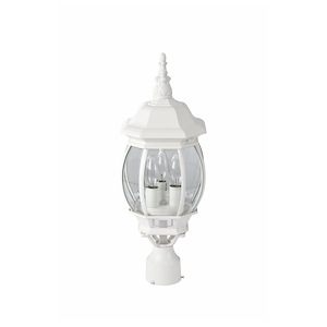 Central Park-Three Light Outdoor Post Lantern-7.375 Inches Wide by 21 Inches High - 184327