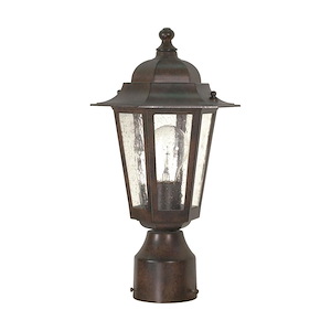 Cornerstone-One Light Outdoor Post Lantern-7 Inches Wide by 14.25 Inches High - 184346