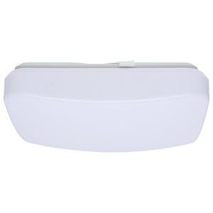 ColorQuick - 11.5W LED CCT Selectable Square Cloud Flush Mount with Sensor-3.15 Inch Tall and 11.02 Inch Wide - 1363830