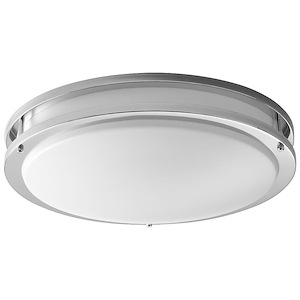 Oracle - 10.1W 1 LED Flush Mount with Emergency-4.25 Inches Tall and 17.75 Inches Wide - 1309358