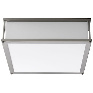 Modulo - 10.1W 2 LED Flush Mount with Emergency-4.75 Inches Tall and 16 Inches Wide