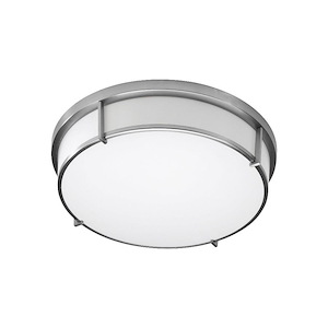 Io - 10.1W 2 LED Flush Mount with Emergency-4 Inches Tall and 17 Inches Wide