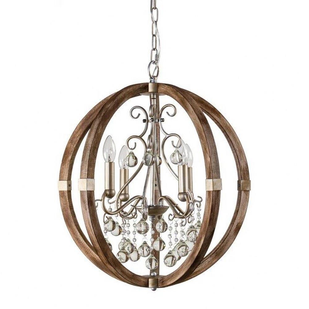 Retha - 40W 4 LED Caged Pendant-24.7 Inch Tall and 21.7 Inch Wide