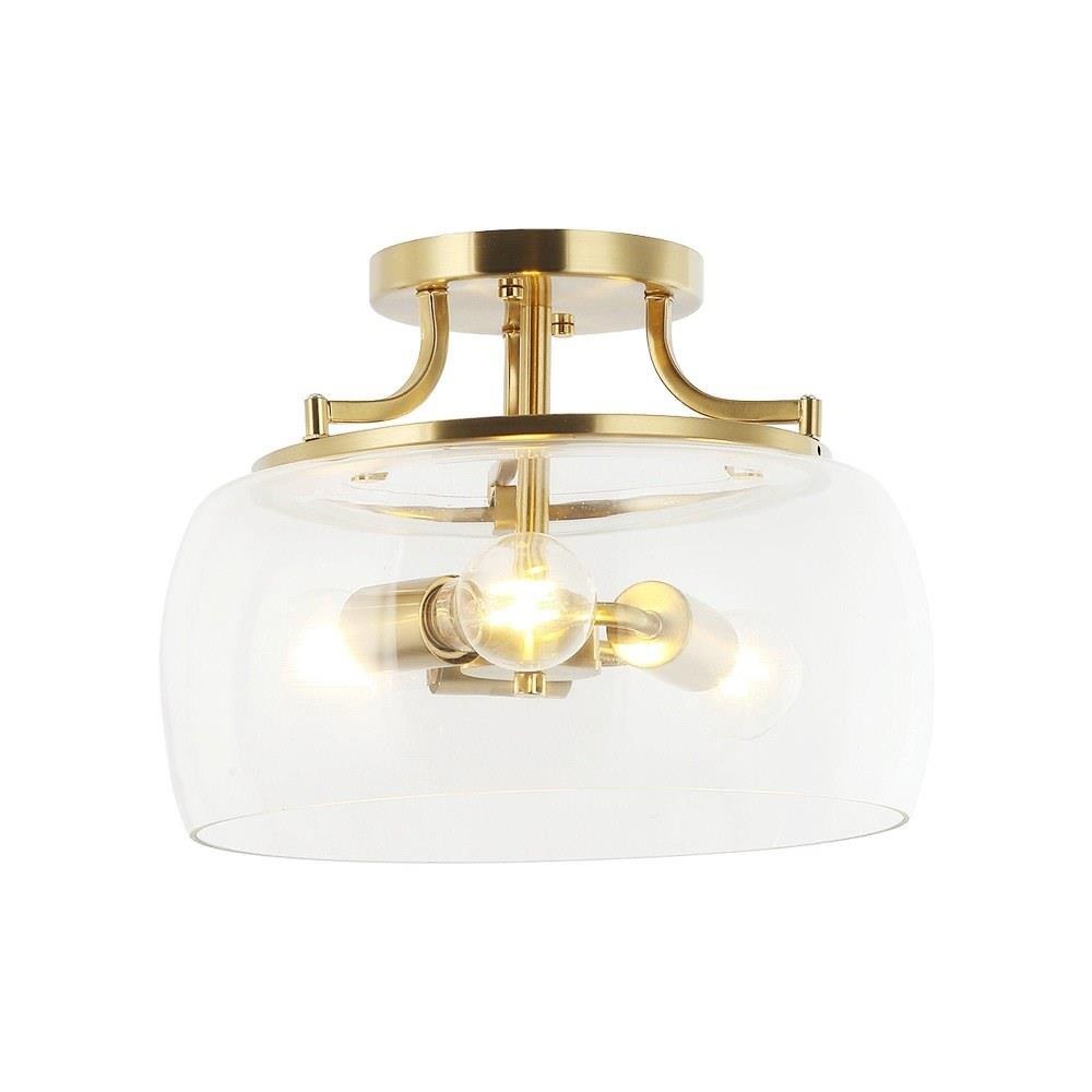 3 Light Semi Flush Mount 9.8 Inch Tall and 13.3 Inch Wide