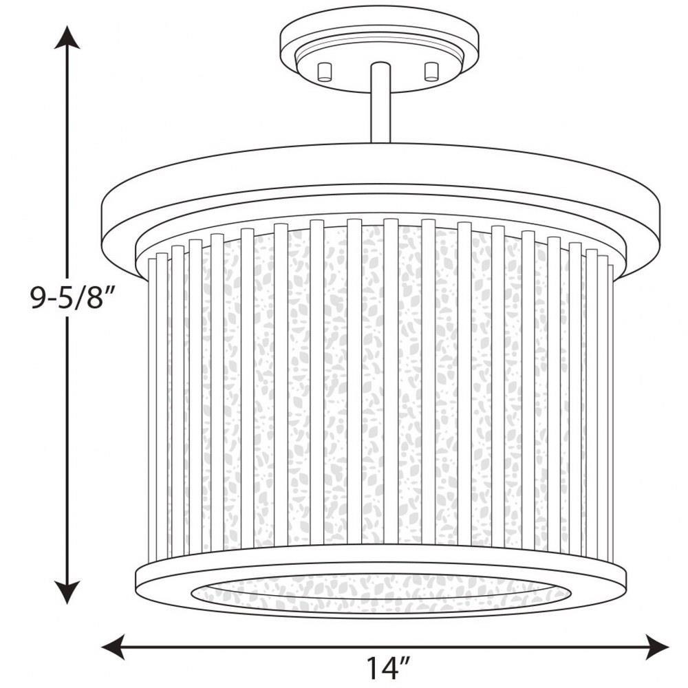 Progress Lighting - P350142 - Sequit Point 3 Light 14 Inch Wide Semi ...