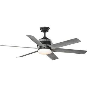 Kaysville - 56 Inch 6 Blade Ceiling Fan with Light Kit