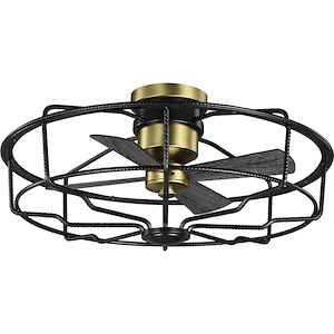 Loring - Wide - Ceiling Fan - Handheld Remote in Urban Industrial style - 32.88 Inches wide by 15.25 Inches high